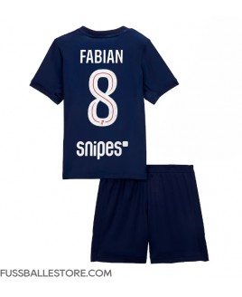 Günstige Paris Saint-Germain Fabian Ruiz #8 Heimtrikotsatz Kinder 2025-26 Kurzarm (+ Kurze Hosen)